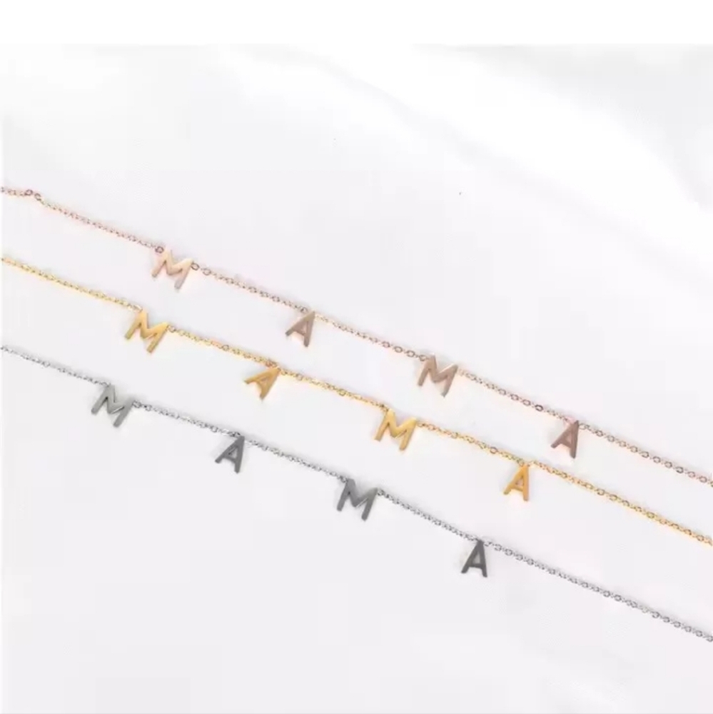 Stainless steel Mama Necklace.